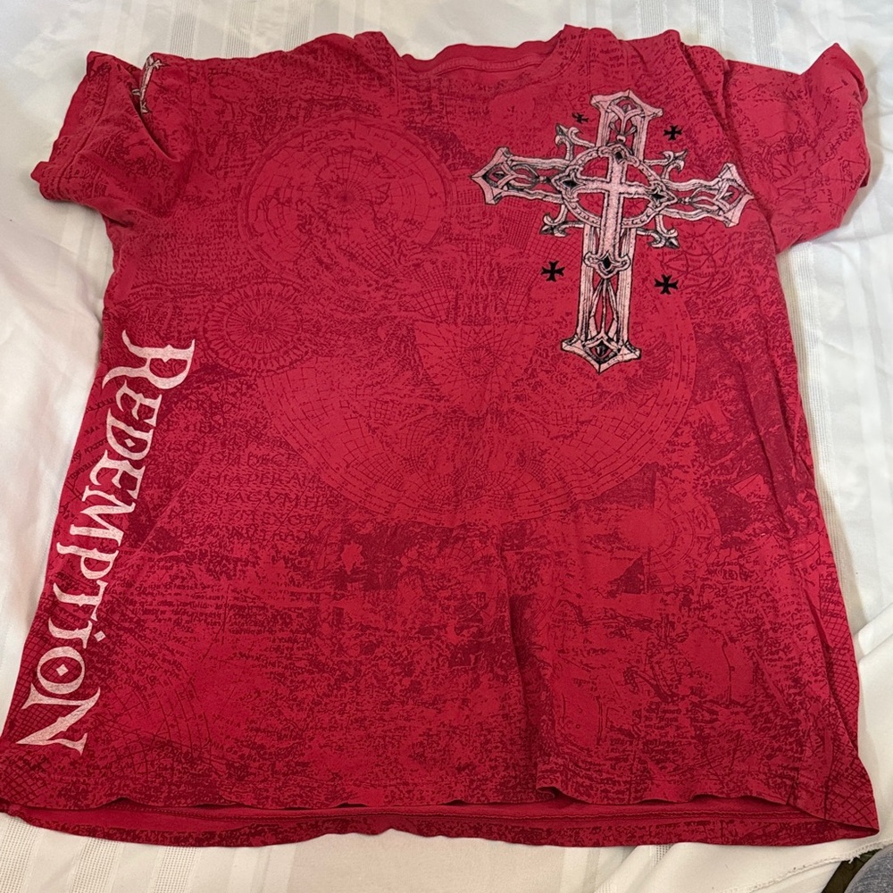 Red graphic T-shirt